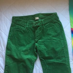 Green J.crew corduroys